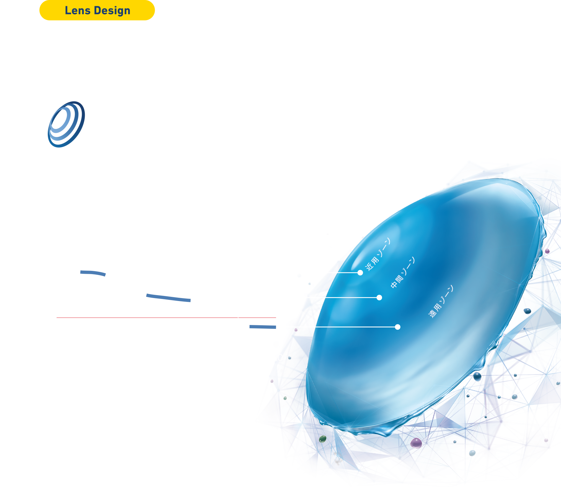 手元から遠くまで自然でクリアな視界イメージ図